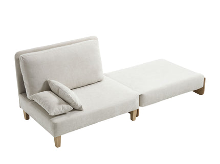 Mid Century Modern Foldable Sofa Bed, 3 In 1 Convertible Sleeper With 3 Pillows