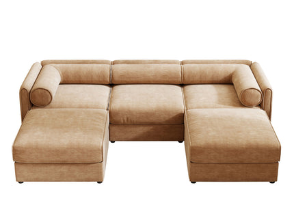 Contemporary Elegant Sofa With Storage And Ottoman