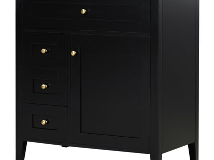 Modern Bathroom Vanity With Sink, 3 Drawers And Adjustable Shelf