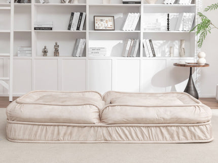 Upholstered Human Dog Bed And Pets, Bean Bag Floor Sofa With Massage Pillow, 5 Adjustable Positions & 2 Soft Pillows