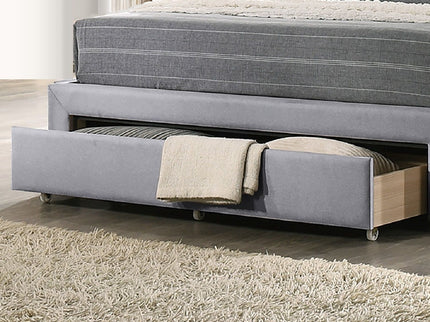 Modern Button Tufted Arch Headboard Bed With Storage Footboard