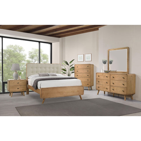 Winston - Platform Bed With Upholstered Headboard