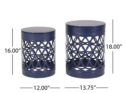 Delight - Powder Coated Iron End Table (Set of 2)
