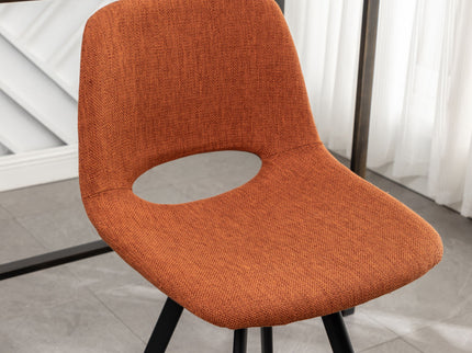 Porth - 28.25" Fabric Kitchen Counter Height Stools (Set of 2) - Orange