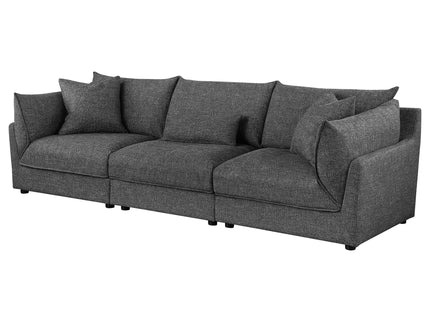 Tomasina - Modular Sofa With Cushions And Padded Arms - Black