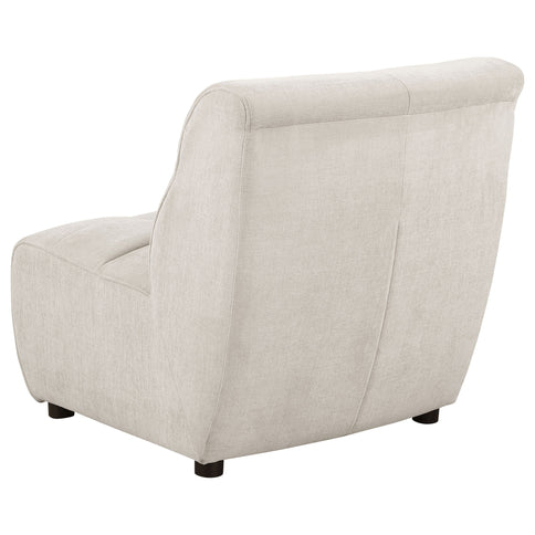 Oliver - 5 Piece Upholstered Sectional Sofa With Curved Silhouette - Ivory