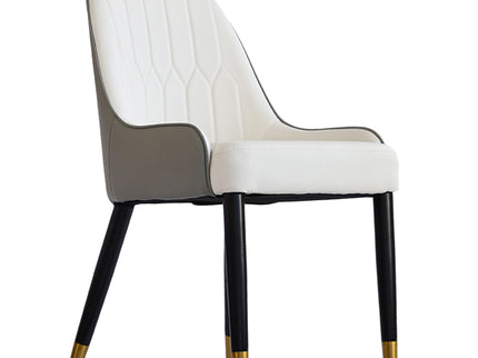 Modern Sponge-Filled Dining Chair, Solid Wood Metal Legs, Suitable For Restaurants, Living Rooms And Rooms (Set of 2)