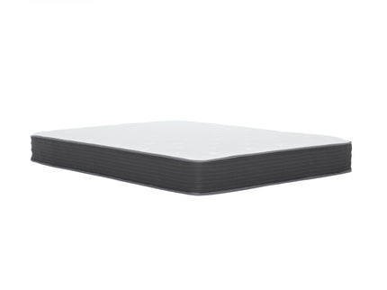 8" Pocket Spring Hybrid Bed In A Box Mattress, Soft Gel Memory Foam - Gray / White - Full