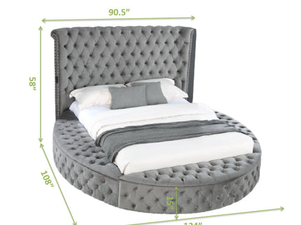 King 5 Piece Bedroom Set Made - Gray