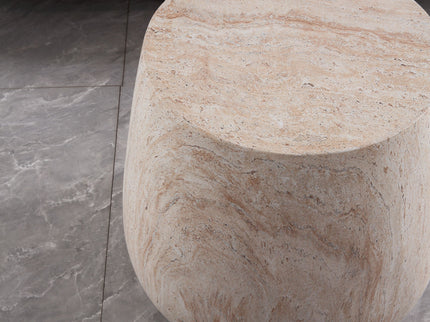 Drum Accent Coffee Table - Beige / Yellow