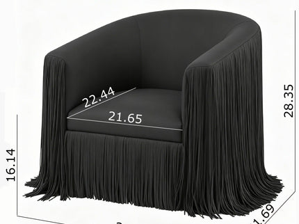 Isle - Swivel Chair With Fringe Accent