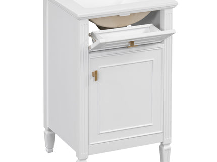 Bathroom Vanity With Sink, Adjustable Shelf, Tilt-Out Drawer
