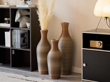 Classic And Neat Floor Vase, High Independent Flower Stand (Set of 3)