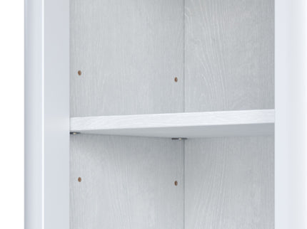 Tall Bathroom Storage Cabinet With Adjustable Shelves And 1 Drawer & Door