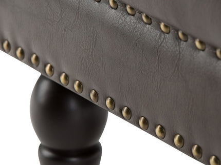 Henley - Tufted Ottoman Bench - Distressed Brown