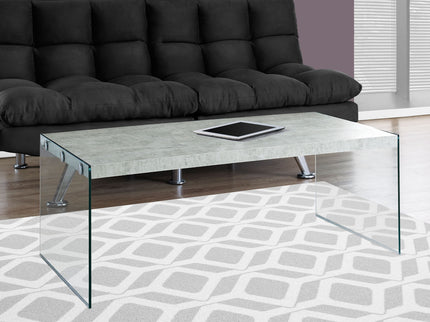 Coffee Table Rectangular For Living Room Clear Tempered Glass
