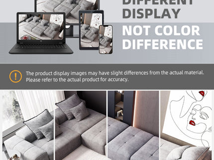 Modern Oversized, Modular Sectional Sofa With Pillows