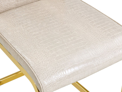 Elegant Design Alligator Skin Upholstered Dining Chairs