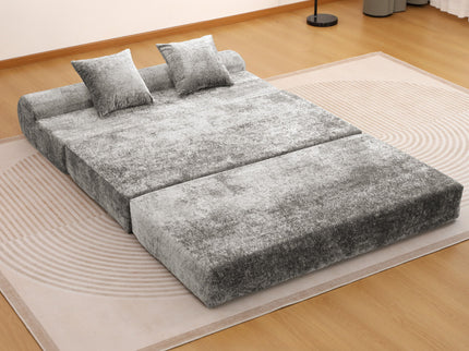 Convertible Design Sofa Bed, 2 Seater Fold Out Floor Couch