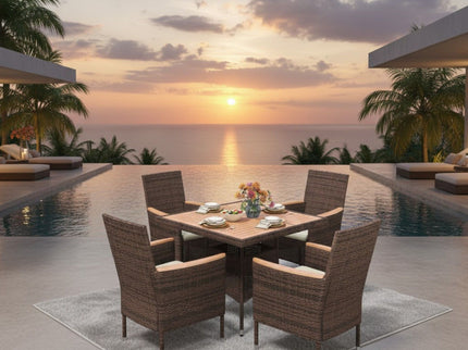 5 Piece Patio Dining Set With Table