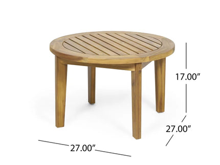 Patio Furniture Set, Outdoor Acacia Wood Patio Club Chair With Table