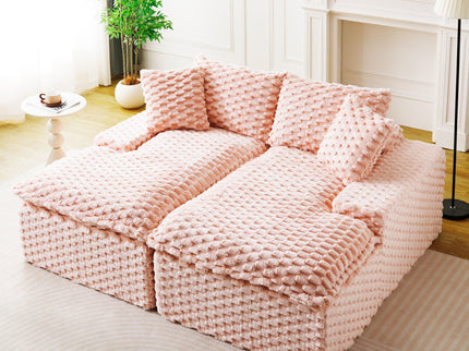 Double Chaise Lounge With Full Compressed Sponge