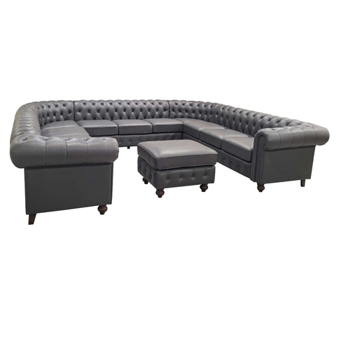 Chesterfield Vintage Style U - Shape Sectional