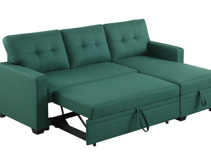 Upholstered Pull Out Sectional Sofa With Chaise