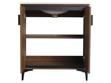 Modern Bathroom Vanity With Top Sink, Engineered Wood Storage Cabinet