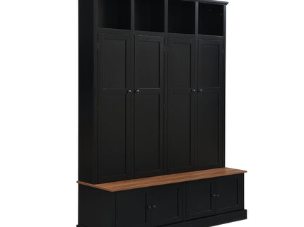 Hall Tree With Bench And Cabinet