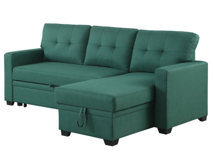 Upholstered Pull Out Sectional Sofa With Chaise