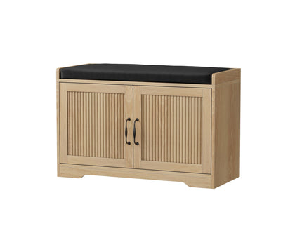 Entryway Shoe Bench With Double Doors