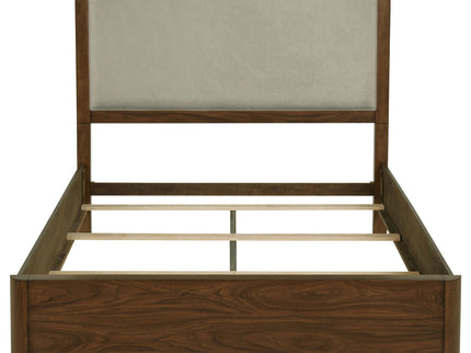 Verona - Queen Upholstered Panel Bed - Walnut
