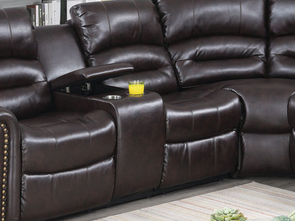 Reclining Sectional Sofa With Console