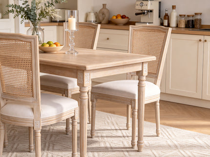 Upholstered Dining Chairs With T - Shaped Back (Set of 2) - Beige