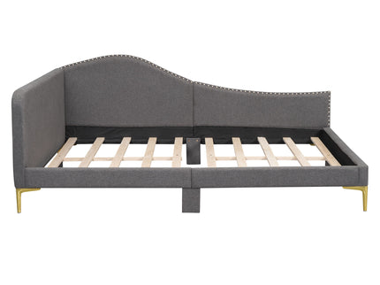 Upholstered Daybed With Headboard And Armrest, Support Legs