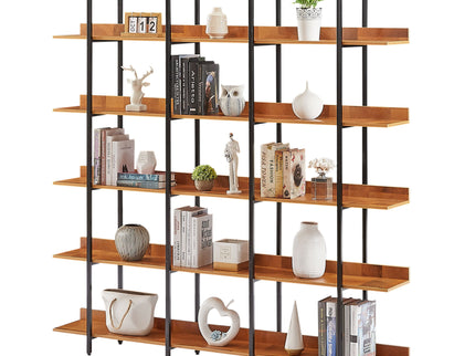 Vintage Industrial 5 Tier Open Bookcase