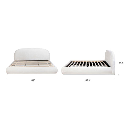 Archie Puffy Grounded - Upholstered Platform Bed