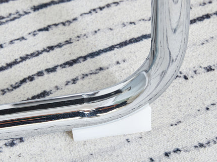 Modern Dining Chairs With Padded Seat, Metal Legs