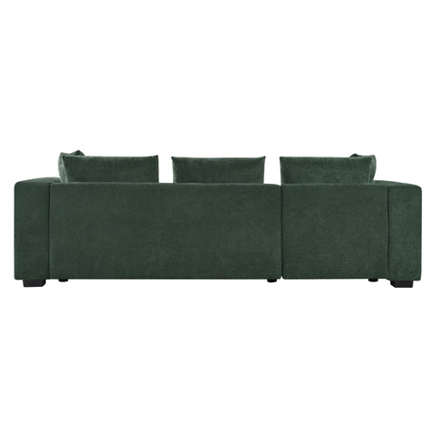 Modern L Shaped Sectional Sofa With Upholstery And Wooden Storage