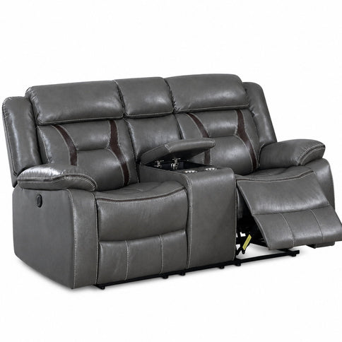 Living Room Set With Pillow Armrest And Tufted Backrest