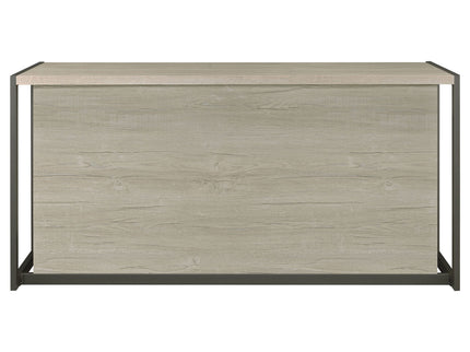 Brisley - Office Desk With Adjustable Keyboard Tray And 3 Drawer Storage - Beige / Gray