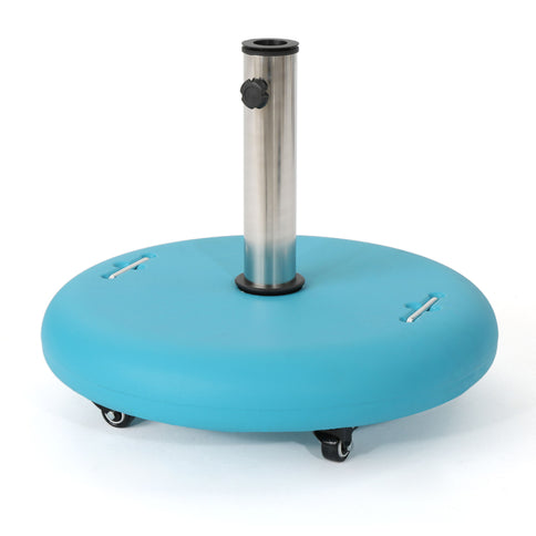 Wheelie - Round Umbrella Base With Stainless Steel Holder