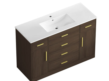 Bathroom Vanity With Abundant Storage 2 Soft Close Doors And 6 Drawers