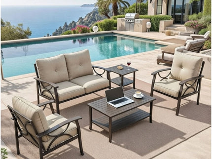 Patio Furniture Set & Coffee Table For Backyard