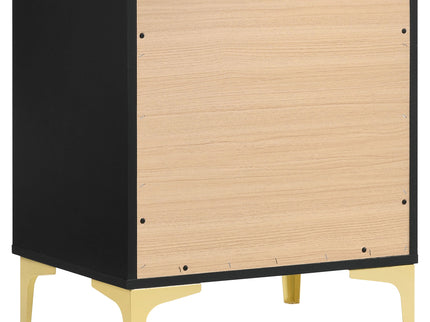 2 Drawer Rectangular Nightstand - Black