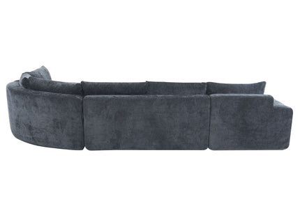 Modular Cloud Sectional Sofa Set, U-Shaped Upholstered Couch With Deep Seat