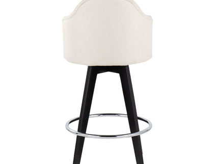 Ahoy - Contemporary Fixed Height Counter Stool With Round Footrest (Set of 2)