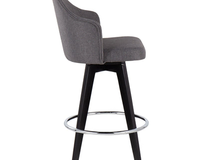 Ahoy - Contemporary Fixed Height Counter Stool With Round Footrest (Set of 2)