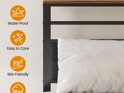 Platform Bed Frame With Charging Station & Headboard Storage